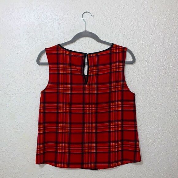 Rampage red and black plaid tank top size small - Picture 2 of 16